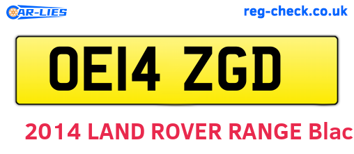 OE14ZGD are the vehicle registration plates.