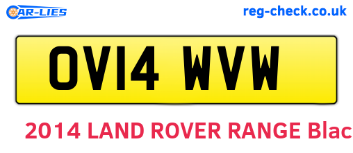 OV14WVW are the vehicle registration plates.