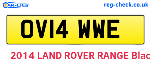OV14WWE are the vehicle registration plates.