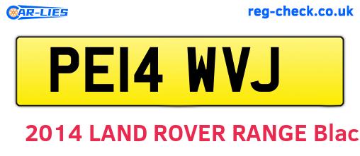 PE14WVJ are the vehicle registration plates.