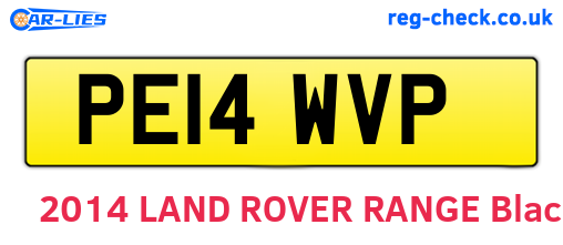 PE14WVP are the vehicle registration plates.