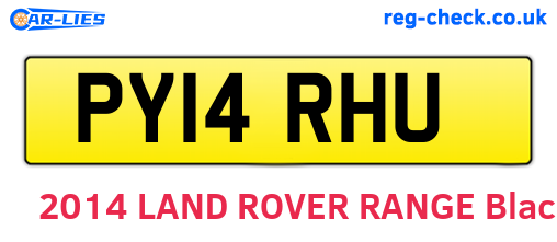 PY14RHU are the vehicle registration plates.