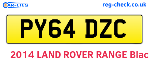 PY64DZC are the vehicle registration plates.