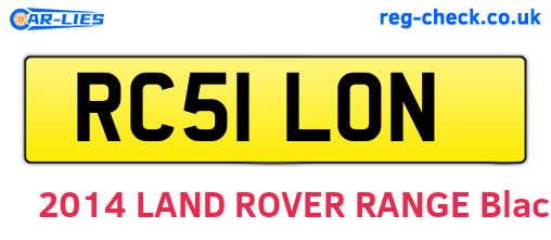 RC51LON are the vehicle registration plates.