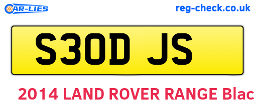 S30DJS are the vehicle registration plates.