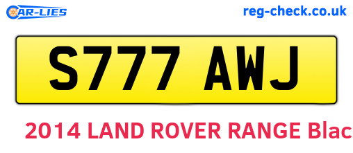 S777AWJ are the vehicle registration plates.