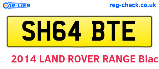 SH64BTE are the vehicle registration plates.