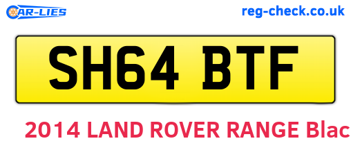SH64BTF are the vehicle registration plates.