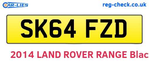 SK64FZD are the vehicle registration plates.