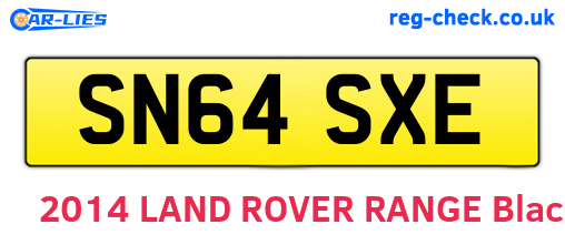 SN64SXE are the vehicle registration plates.