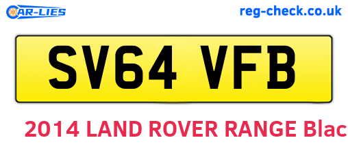 SV64VFB are the vehicle registration plates.