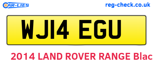 WJ14EGU are the vehicle registration plates.