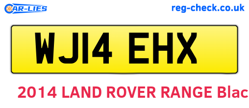 WJ14EHX are the vehicle registration plates.