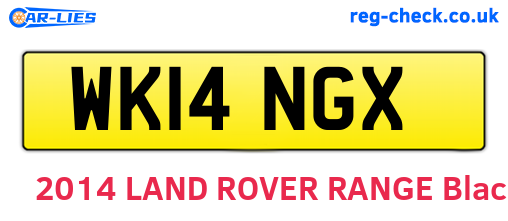 WK14NGX are the vehicle registration plates.