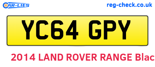 YC64GPY are the vehicle registration plates.