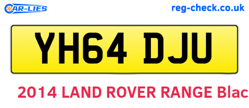 YH64DJU are the vehicle registration plates.