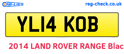 YL14KOB are the vehicle registration plates.