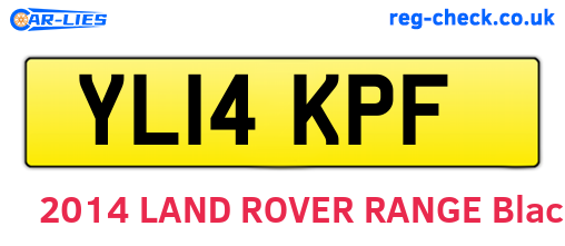 YL14KPF are the vehicle registration plates.