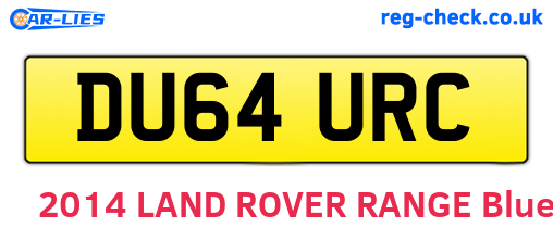 DU64URC are the vehicle registration plates.