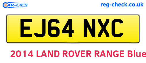 EJ64NXC are the vehicle registration plates.