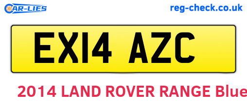 EX14AZC are the vehicle registration plates.