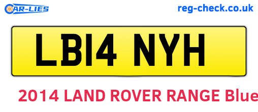 LB14NYH are the vehicle registration plates.