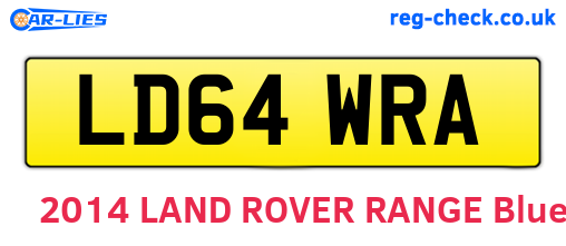 LD64WRA are the vehicle registration plates.