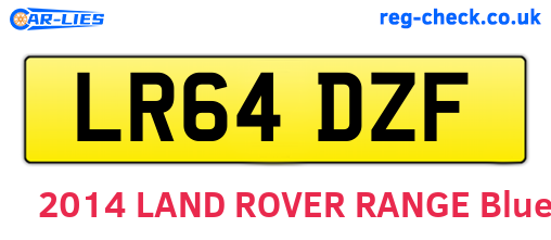 LR64DZF are the vehicle registration plates.