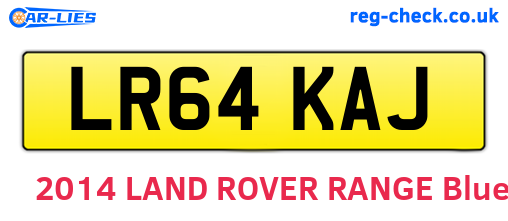 LR64KAJ are the vehicle registration plates.