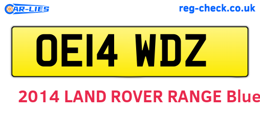 OE14WDZ are the vehicle registration plates.
