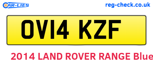 OV14KZF are the vehicle registration plates.