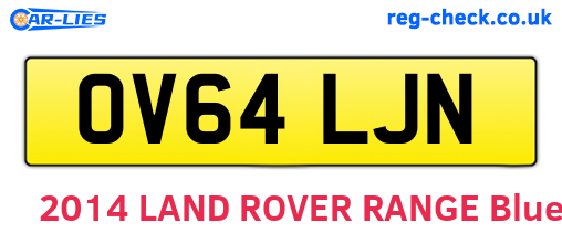OV64LJN are the vehicle registration plates.