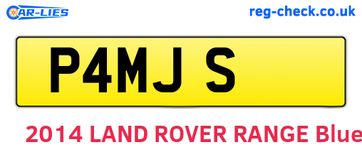 P4MJS are the vehicle registration plates.