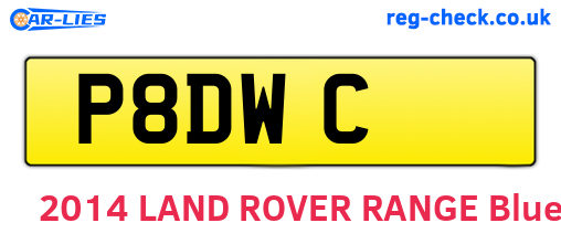 P8DWC are the vehicle registration plates.