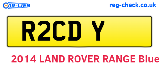 R2CDY are the vehicle registration plates.