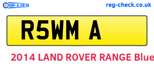 R5WMA are the vehicle registration plates.
