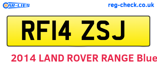 RF14ZSJ are the vehicle registration plates.