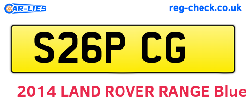 S26PCG are the vehicle registration plates.