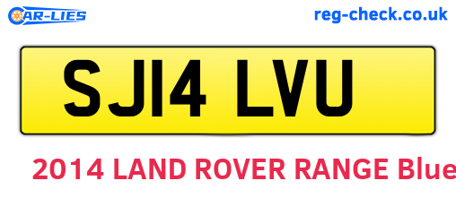 SJ14LVU are the vehicle registration plates.