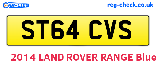 ST64CVS are the vehicle registration plates.