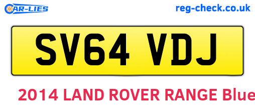 SV64VDJ are the vehicle registration plates.