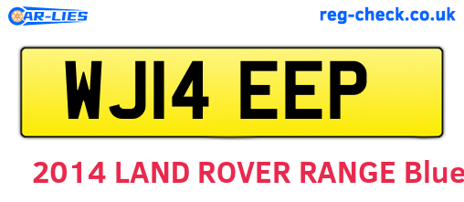 WJ14EEP are the vehicle registration plates.