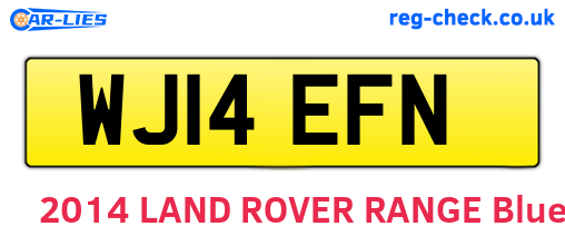 WJ14EFN are the vehicle registration plates.