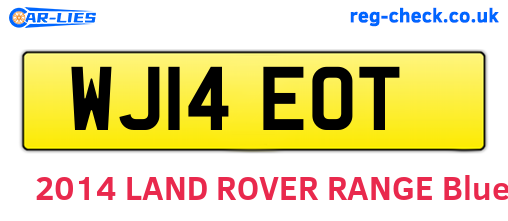 WJ14EOT are the vehicle registration plates.