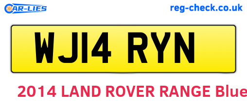 WJ14RYN are the vehicle registration plates.