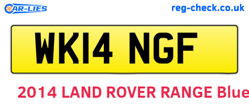 WK14NGF are the vehicle registration plates.