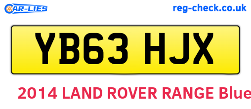 YB63HJX are the vehicle registration plates.