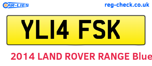 YL14FSK are the vehicle registration plates.