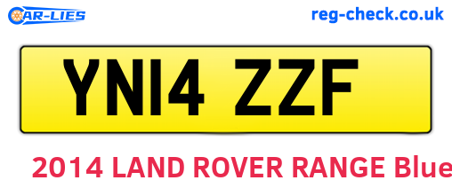 YN14ZZF are the vehicle registration plates.