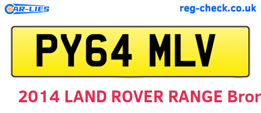 PY64MLV are the vehicle registration plates.